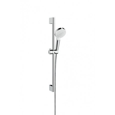 HANSGROHE - Set de douche Mitigeur Logis + Douchette 2 jets + Barre 65 cm + Flexible, Chrome (71600000-CROMETTA) - large