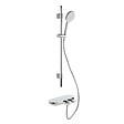 SWISS AQUA TECHNOLOGIES - Swiss Aqua Technologies Ensemble de douche avec douchette 3 jets, mitigeur thermostatique, barre 90.5cm, Chrome/Blanc (SATSSTKPF1) - vignette