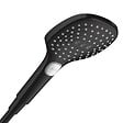 HANSGROHE - Set de douche Mitigeur Ecostat Comfort + Barre Unica 65 cm + Douchette 3 jets Raindance 120 Select E, Noir mat - vignette