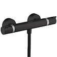 HANSGROHE - Set de douche Mitigeur Ecostat Comfort + Barre Unica 65 cm + Douchette 3 jets Raindance 120 Select E, Noir mat - vignette