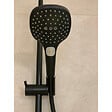 HANSGROHE - Set de douche Mitigeur Ecostat Comfort + Barre Unica 65 cm + Douchette 3 jets Raindance 120 Select E, Noir mat - vignette