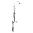 SWISS AQUA TECHNOLOGIES - Swiss Aqua Technologies Set de douche avec mitigeur mécanique + Douche de tête 200mm +  Douchette 3 jets, Chrome (SATSSPK) - vignette