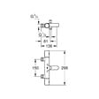 GROHE - Set bain/douche Mitigeur thermostatique Grohtherm 800 + Stick de douche mural 1 jet, Chrome (34770000-CUBESTICK) - vignette