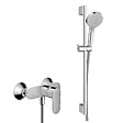 HANSGROHE - Vernis Blend Set de douche mitigeur + Douchette à main 2 jets + Barre 65cm, Chrome (71640000-Vernis) - vignette