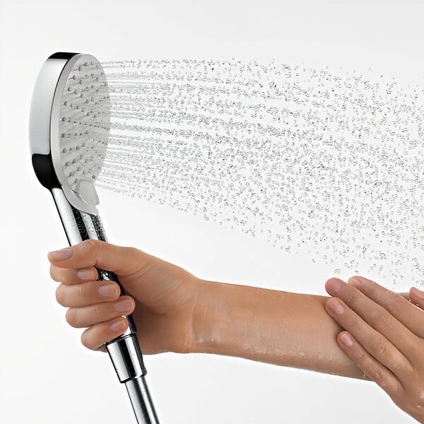 HANSGROHE - Vernis Blend Set de douche mitigeur + Douchette à main 2 jets + Barre 65cm, Chrome (71640000-Vernis) - large
