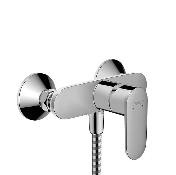 HANSGROHE - Vernis Blend Set de douche mitigeur + Douchette à main 2 jets + Barre 65cm, Chrome (71640000-Vernis) - large