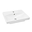 SWISS AQUA TECHNOLOGIES - Swiss Aqua Technologies Brevis Lavabo suspendu avec trou pour robinetterie au milieu, 50,5x40x14cm (SATBRE5040S) - vignette