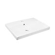 SWISS AQUA TECHNOLOGIES - Swiss Aqua Technologies Brevis Lavabo suspendu avec trou pour robinetterie au milieu, 60x45x14cm (SATBRE6045S) - vignette