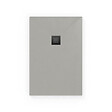 SWISS AQUA TECHNOLOGIES - Swiss Aqua Technologies Alek Receveur de douche rectangulaire 120x90cm avec siphon, en marbre coulé, Gris (SATALEK12090S-S) - vignette