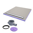 JACKON - JACKOBOARD Receveur à carreler Aqua line easy avec barrette 120x90 cm +  siphon horizontal (4515477 + 4515478) - vignette