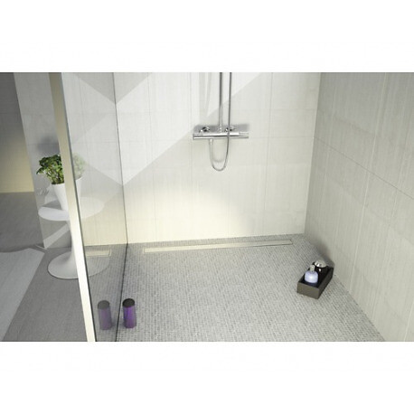 JACKON - JACKOBOARD Receveur à carreler Aqua line easy avec barrette 120x90 cm +  siphon horizontal (4515477 + 4515478) - large