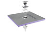 JACKON - Receveur de douche à carreler Aqua Centré 900x900x40mm siphon vertical offert (4512087 + 4512008) - vignette