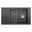 BLANCO - Blanco Evier Elon XL 8 S PuraDur en Silgranit avec vidage manuel 86x50cm, Noir (525886) - vignette