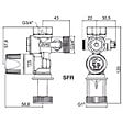 WATTS - Watts SFR® Groupe de sécurité standard pour chauffe-eau, Raccordement femelle Ø 3/4” (2252550) - vignette