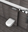 GEBERIT - Pack Bâti-support 112cm + Cuvette Swiss Aqua Technologies sans bride + Plaque blanche + Set habillage (SATrimlessGeb3-sabo) - vignette