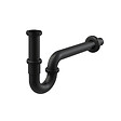 ALCA - Siphon pour évier DN32 en forme "U" avec écrou raccord 5/4, noir mat (A4320BLACK) - vignette