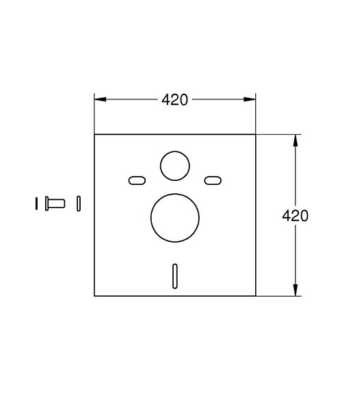 GROHE - Pack WC Bâti-support Rapid SL + Plaque de Commande Skate Cosmopolitan Chrome + Fixations + Set d'isolation (38528001-1) - large