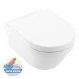 VILLEROY ET BOCH - Architectura Cuvette sans bride à fond creux, fixations invisibles, DirectFlush + Abattant softclose (SetArchitectura2) - vignette