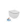 IDEAL STANDARD - TESI - Cuvette AquaBlade sans bride + abattant ultra-fin avec frein de chute (T354601-lm) - vignette