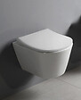 LUCCO - Avva Cuvette suspendue sans bride avec abattant frein de chute, Blanc (Avvarimless) - vignette