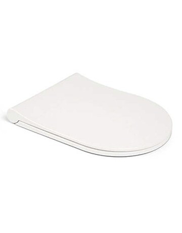 LUCCO - Avva Cuvette suspendue sans bride avec abattant frein de chute, Blanc (Avvarimless) - large