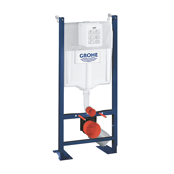 GROHE - Pack WC Bâti autoportant Rapid SL avec Plaque Skate Cosmopolitan chromée et Set d'isolation phonique (39145000-1) - large