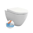 LIVEA - Bello Cuvette suspendue sans bride + Abattant frein de chute, Blanc (BelloRimless) - vignette