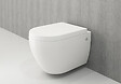LIVEA - Bello Cuvette suspendue sans bride + Abattant frein de chute, Blanc (BelloRimless) - vignette