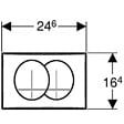 GEBERIT - Pack Autoportant Bâti-support Duofix 112cm + Plaque de commande blanche Delta20 + fixations murales (111.154.11.1-GebX) - vignette