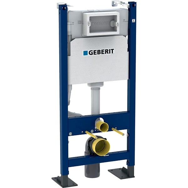 GEBERIT - Pack Autoportant Bâti-support Duofix 112cm + Plaque de commande blanche Delta20 + fixations murales (111.154.11.1-GebX) - large