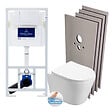 VILLEROY ET BOCH - Pack WC bâti-support + WC Infinitio rimless + Abattant softclose + Plaque blanche + Set d'habillage - vignette