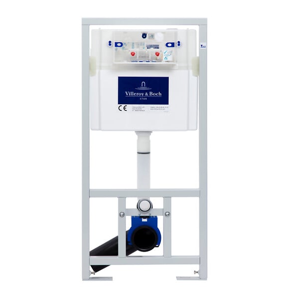 VILLEROY ET BOCH - Pack WC bâti-support + WC Infinitio rimless + Abattant softclose + Plaque blanche + Set d'habillage - large