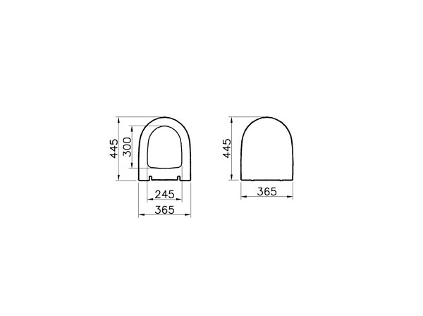 VITRA - SENTO Cuvette compacte 49,5 cm avec fixations invisibles + abattant ultra-fin softclose (SentoCompact) - large