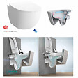 VITRA - SENTO Cuvette compacte 49,5 cm avec fixations invisibles + abattant ultra-fin softclose (SentoCompact) - vignette