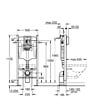 GROHE - Pack WC Bâti autoportant Rapid SL avec Plaque Skate Air chromée et Set d'isolation phonique (39145000-2) - vignette
