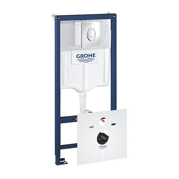 GROHE - Grohe Pack WC Bâti-support Rapid SL + Plaque de Commande Skate Air Chrome + Fixations + Set d'isolation (38528001-2) - large