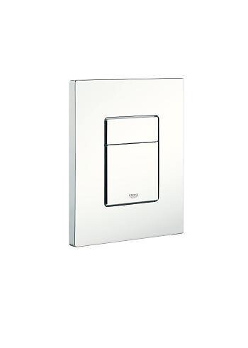 GROHE - Pack WC Bâti-support autoportant + WC suspendu sans bride SAT + Abattant frein de chute + Plaque Blanc + Set d'habillage - large