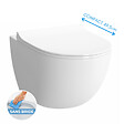 VITRA - SENTO Cuvette compacte sans bride 49,5cm + abattant ultra-fin avec frein de chute (SentoCompactRimless) - vignette