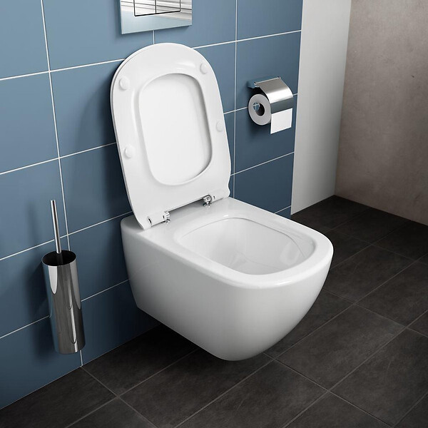 GEBERIT - Pack WC Bâti support + Cuvette Ideal Standard Tesi Aquablade + Plaque blanche + Set habillage (TesiGeb3-sabo) - large