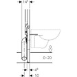 GEBERIT - Duofix Pack Bâti-support extra-plat 114 cm UP720, gain de place + Plaque double touche SIGMA 01 blanche (111.796.00.1-B) - vignette