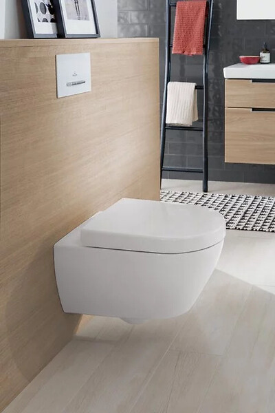 VILLEROY ET BOCH - Subway 2.0 Set Cuvette sans bride DirectFlush et SupraFix 3.0 + Abattant softclose Duroplast avec QuickRelease - large