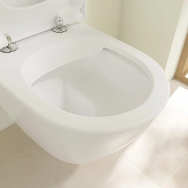VILLEROY ET BOCH - Subway 2.0 Set Cuvette sans bride DirectFlush et SupraFix 3.0 + Abattant softclose Duroplast avec QuickRelease - large