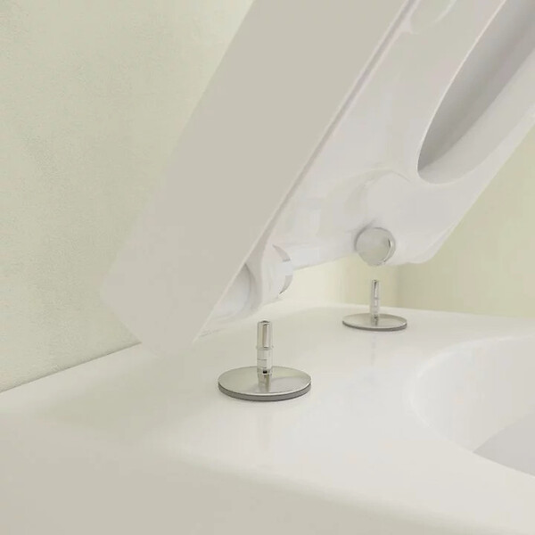 VILLEROY ET BOCH - Subway 2.0 Set Cuvette sans bride DirectFlush et SupraFix 3.0 + Abattant softclose Duroplast avec QuickRelease - large