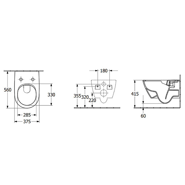 VILLEROY ET BOCH - Subway 2.0 Set Cuvette sans bride DirectFlush et SupraFix 3.0 + Abattant softclose Duroplast avec QuickRelease - large