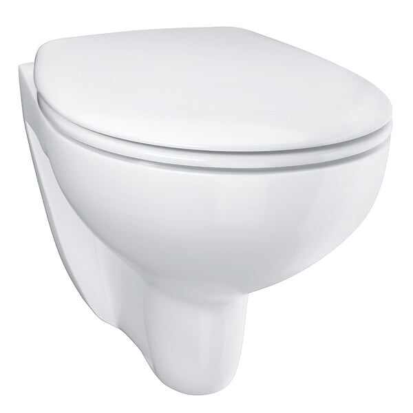 GROHE - Bau Ceramic Ensemble WC suspendu sans bride + Abattant déclipsable (BauClassic) - large