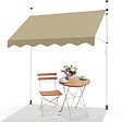 VOUNOT - Auvent retractable manuel sans percage 300cm beige - vignette