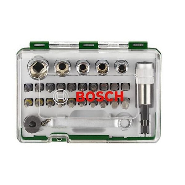 BOSCH - Set de 27 embouts de vissage Mixte avec clé a cliquet - large