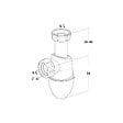 NICOLL - Siphon lavabo à joints intégrés BM211 - Bi-matière - Easyphon - vignette