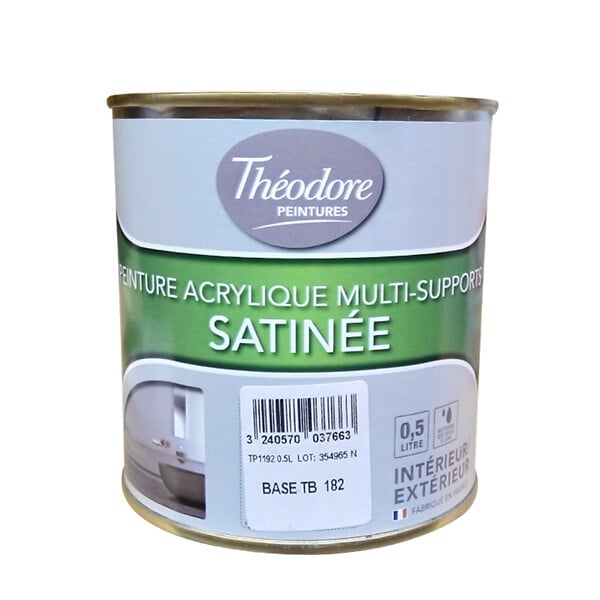 THEODORE PEINTURES - Peinture laque satinée - Bois - TA 0,5L - large