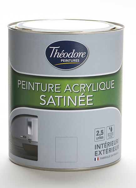 THEODORE PEINTURES - Peinture laque satinée - Spécial Bois Aqua satin - 2,5L - large